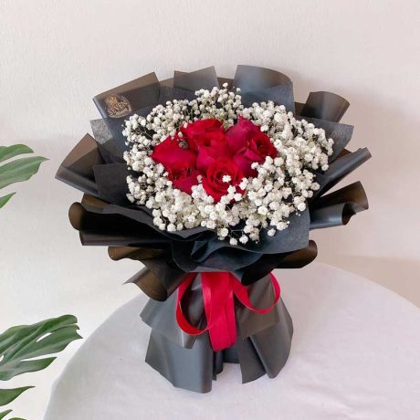 seven florist 7 roses bouquet 02a