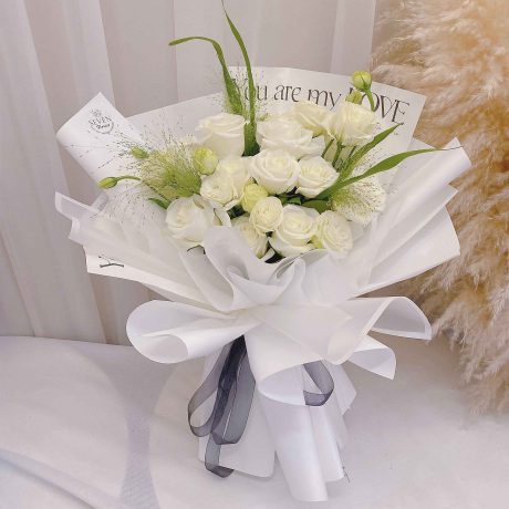 seven florist fairytale forever white rose