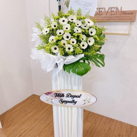 seven florist sympathy flower stand