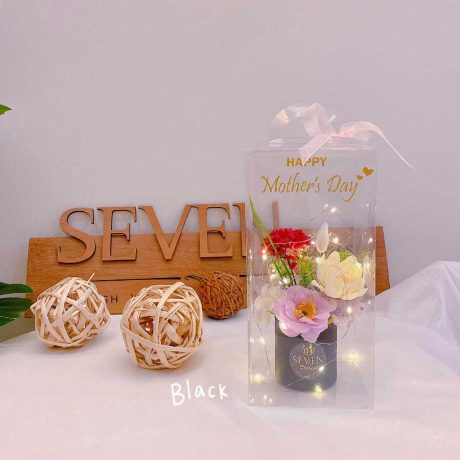 seven florist fairy light flower box black1