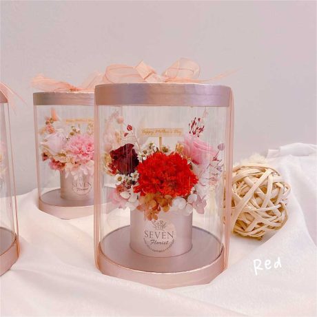 seven florist preserved carnation flower box red1