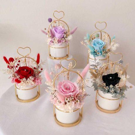 seven florist preserved flower jar1 1