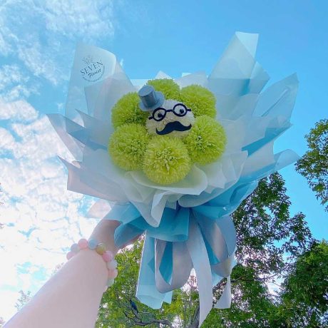 seven florist soap flower my hero green1