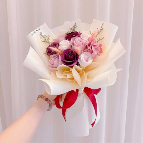 seven florist soap flower soapy sweet love white1 1