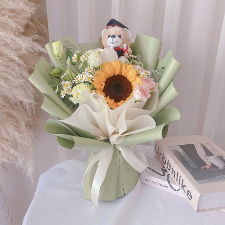 seven florist graduation sweet success green