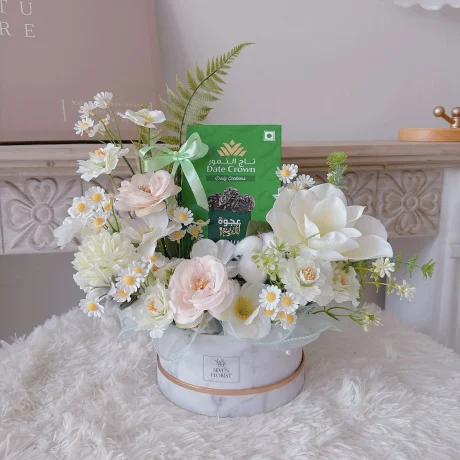 Raya Artificial Flower Box - Date Crown