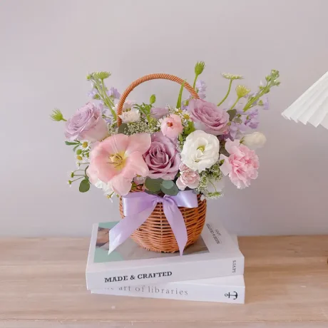 seven florist lavender grace flower basket a 04